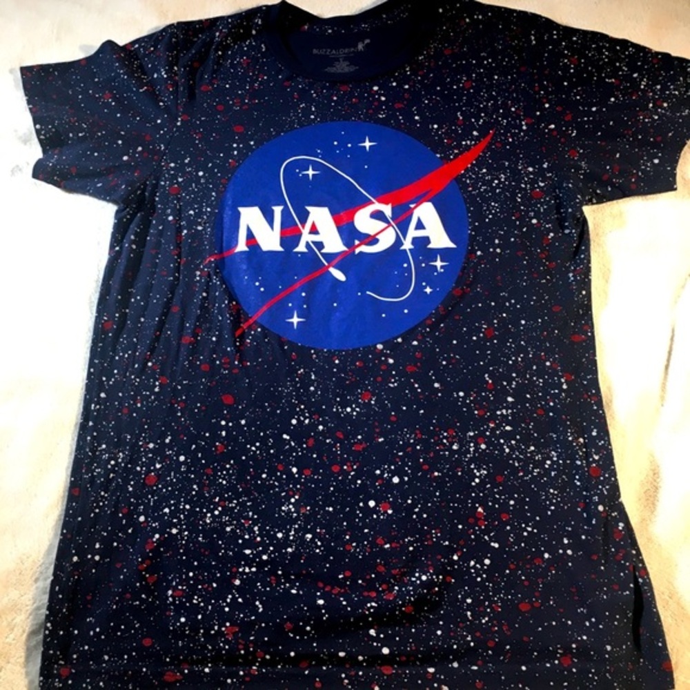 Buzz Aldrin NASA Spotted Graphic Short Sleeved T-shirt